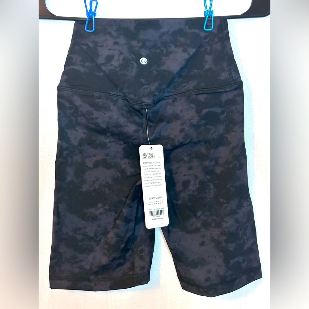Crz Yoga Sports shorts XS 0/2 NWT black gray WOMENS yoga new athletic